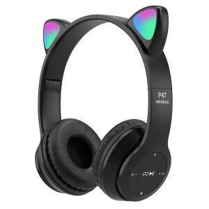 Macskafüles Vezeték nélküli bluetooth fejhallgató P47M - fekete