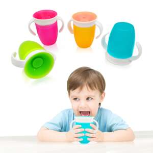 Kiboríthatatlan pohár gyerekeknek - 360°-ban forgatható, csepegés- és kiömlésmentes varázs pohár (BBM) 86599430 Itatópoharak, poharak