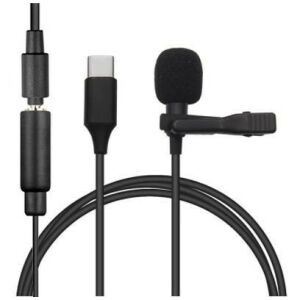 Lavalier Csiptetős mikrofon Type-C bemenettel + AUX bemenet - JH-042-A