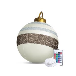 Inflatable RGB LED Giant Christmas Ball 60cm with remote control and LED unit - Outdoor Christmas decoration