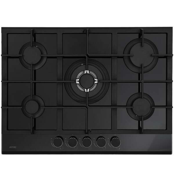 MPM MPM-70-GMH-21 Beépíthető gáz főzőlap, 68.4 cm, 5 főzőzóna, Fekete