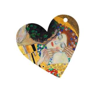 Ajándékkísérő kártya, papír, 10db-os, szív, Klimt: The Kiss 78949361 