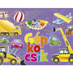 Napraforgó Színező matricákkal - Gépkocsik színezőkönyv matricákkal, autók, teherautók és repülőgépek szerepelnek benne - Gyermek & Ifjúsági könyv