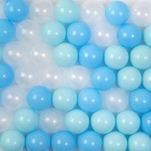 Euro-Matic Plastové loptičky 7,5 cm, 100 kusov, modré a biele - Sety plastových lôpt