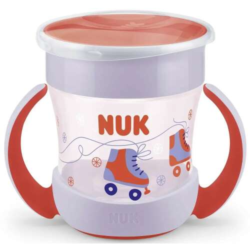 NUK Mini Magic Cup 6+ hónapos, lila és piros színben, görkorcsolya mintával, 160ml - Nuk