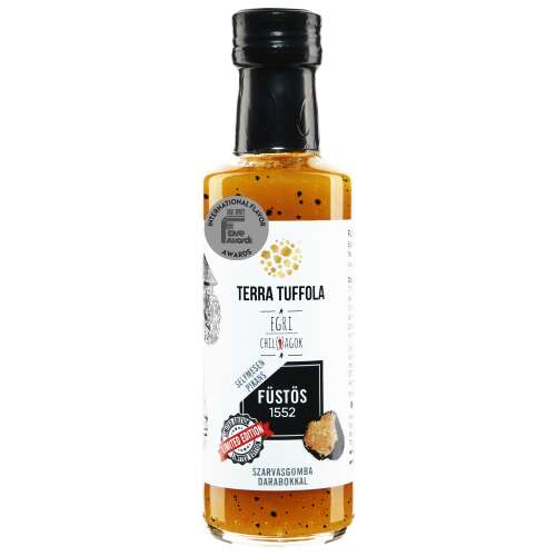 Terra Tuffola Füstös 1552 csípős chili szósz szarvasgomba olajjal és darabokkal - 100 ml