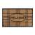 Welcome doormat, 45x75cm, brown, checkered, rubber backing