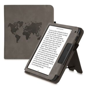 Kwmobile Case for Tolino Vision 6, Eco-leather, Grey, 56600.06 131502685 - Kwmobile