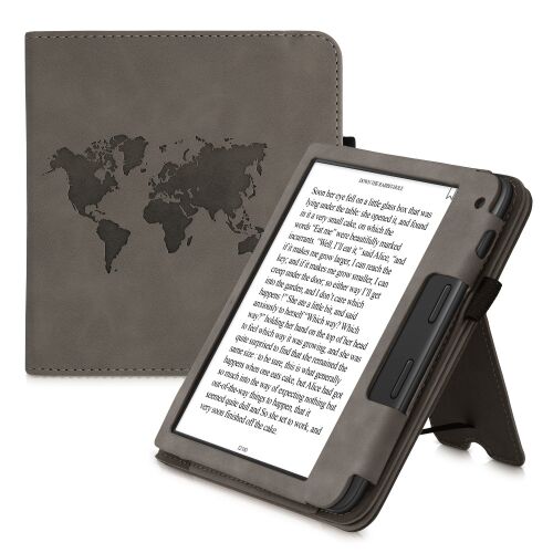 Kwmobile Case for Tolino Vision 6, Eco-leather, Grey, 56600.06 131502685