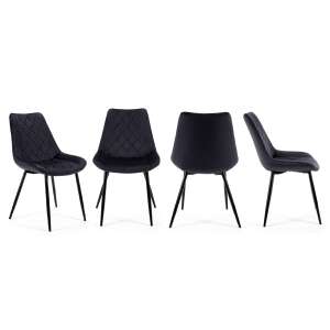 Set de scaune de sufragerie 4pcs P84_49 #black 32458229 Scaune sufragerie