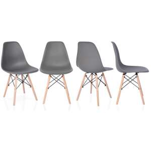 Set de scaune de sufragerie 4pcs P82_46 #grey-beech