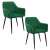 Akord 082 Green Velvet Dining Chairs Set of 2