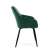 Akord 082 Green Velvet Dining Chair side view