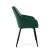 Akord 082 Green Velvet Dining Chair side profile