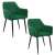 Akord 082 Green Velvet Dining Chairs Set of 2