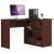Akord Sarok wenge corner desk with shelves and drawers in office setting