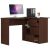 Akord Sarok wenge corner desk with shelves and drawers in office setting