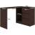 Corner desk with drawers and shelves, wenge color, modern style, dimensions