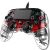 Schräge Ansicht des Nacon Illuminated Compact USB Gamepad - Transparent Roter PS4 Controller