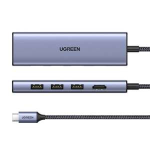 UGREEN CM511 USB-C to HDMI, 3x USB-A 3.0, SD/TF card reader adapter hub - Ugreen