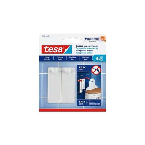 TESA Klebenagel, selbstklebend, TESA &rdquo;Powerstrips®&rdquo;, für glatte Oberflächen