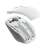 Razer Pro Click Mini wireless mouse, white, showing battery compartment and USB receiver