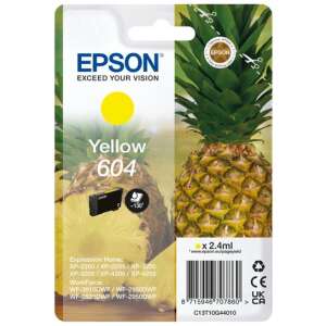 Wkład atramentowy Epson T10G4 (604) Żółty, 2,4ml, do drukarek Epson Expression Home XP-2200, XP-2205, XP-4205, XP-3200, WorkForce WF-2930DWF, WF-2910DWF - Epson Wkład atramentowy