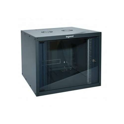 Legrand 19 Zoll 9U Wandmontage-Rackschrank mit Glastür, grau