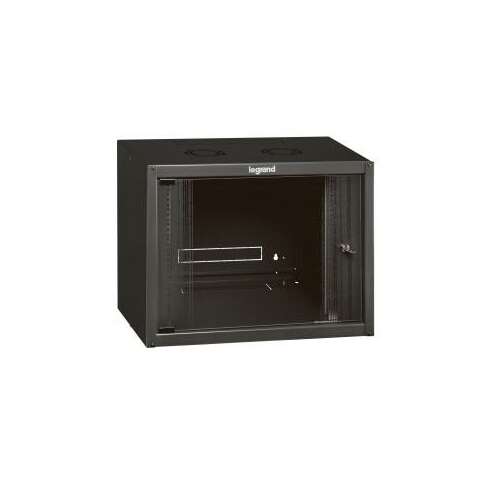 Legrand 19 hüvelykes 12U fali szerelhető rack szekrény üvegajtóval, antracit szürke