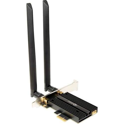 PowerON DMG-36 Wi-Fi 6 + BT5.2 PCIe adapter két antennával