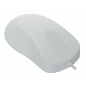 Cherry AK-PMH1 Hygienic Mouse, white, angled view - Cherry