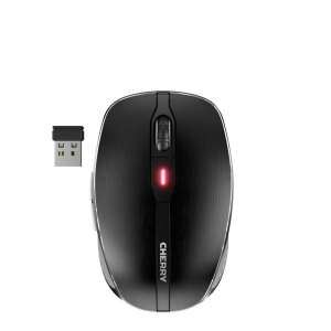 CHERRY MW 8C Advanced Wireless Mouse Black JW-8100, black wireless mouse with silver accents, 2.4GHz and Bluetooth connectivity - Cherry