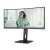 AOC CU34P3CV 34 inch curved monitor with a woman on a video call