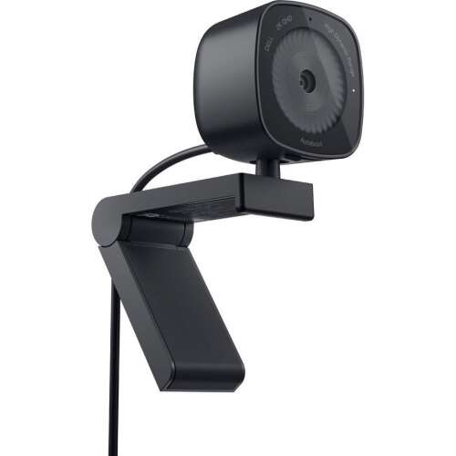 Webcam Dell WB3023 2K QHD, negru, vedere înclinată