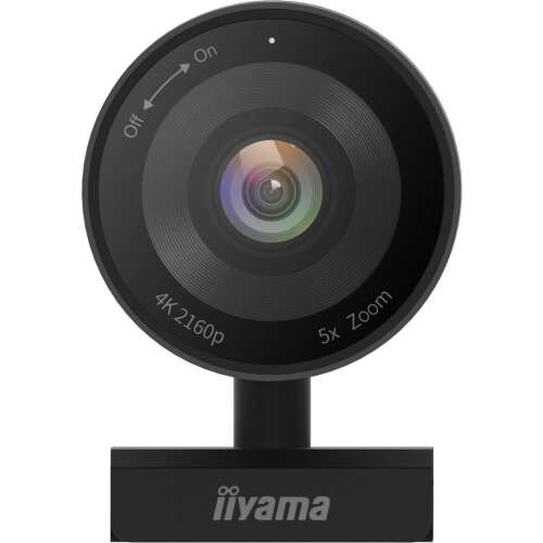 Webcamă iiyama UC-CAM10PRO-1 4K cu zoom de 5x, neagră