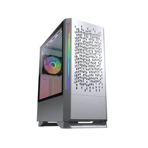 Cougar MX430 Air RGB Edzett Glass Fehér CGR-51C6W-AIR-RGB Computergehäuse, weiß, gehärtetes Glas Seitenteil, RGB-Beleuchtung