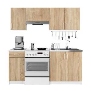 Küchenmöbel 180cm #sonoma-weiß 32460021 Küchenmöbel