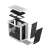 Fractal Design Meshify 2 Mini fehér számítógép ház, szétszerelt nézet