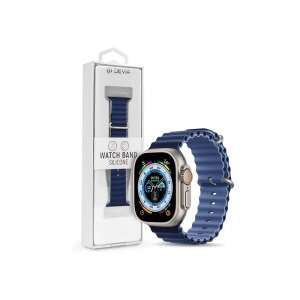 Devia Deluxe Series Sport6 Silicon 2-tone Watch Band for Apple Watch 42-49mm in Blue - Smart watch strap