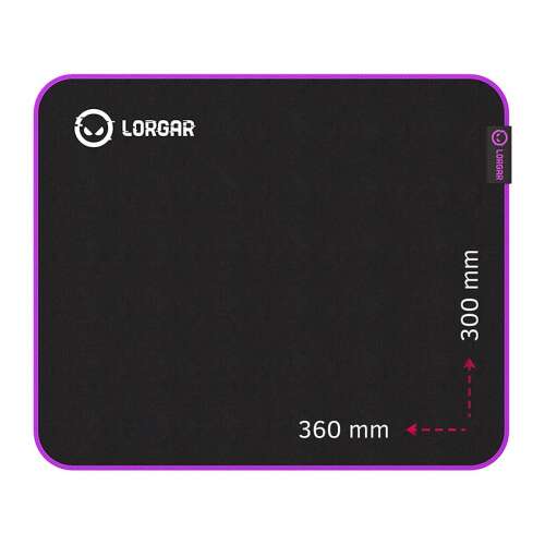 LORGAR Mousepad Main 313  360mmx300mmx3mm/High-speed/Black retail 75829404