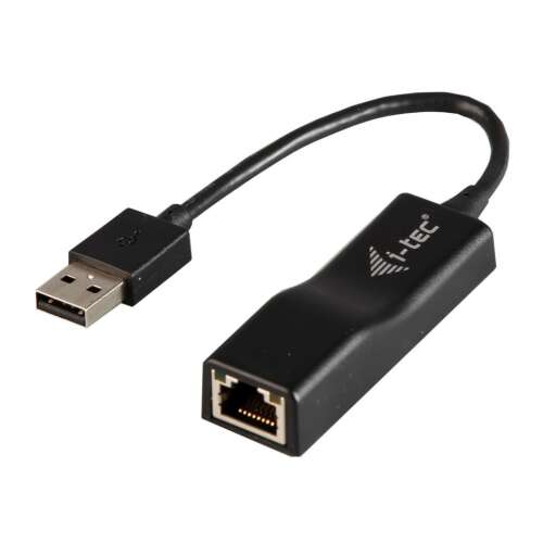 I-Tec USB 2.0 Fast Ethernet adapter, fekete, hálózati adapter