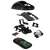 Mouse gaming Logitech G Pro X Superlight 2, fără fir, negru, vedere explodată care prezintă componentele interne