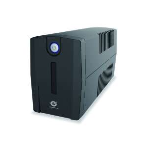 Conceptronic ZEUS02ES 850VA 480W UPS, black, angled view - Uninterruptible Power Supplies (UPS)