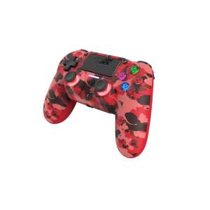 Dragonshock Mizar Bluetooth Gamepad, piros camo, PS4 vezérlő - Dragonshock
