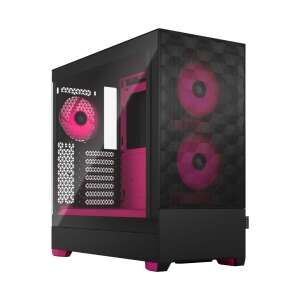 Carcasă de computer Fractal Design Pop Air RGB cu sticlă călită, Magenta Core, negru cu accente roz - Fractal Design