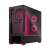 Fractal Design Pop Air RGB Gehäuse mit gehärtetem Glas, Magenta Core, Rückansicht, schwarz mit rosa Akzenten