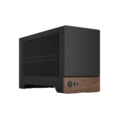 Carcasă de computer Fractal Design Terra Graphite FD-C-TER1N-01 Mini-ITX, Negru cu bază din nuc