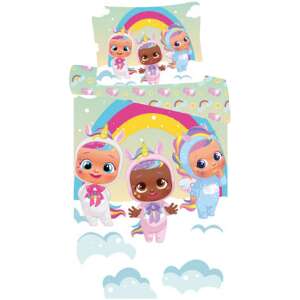 Cry Babies Bettwäscheset mit Cartoonfiguren auf einem Bett - Bettwäsche