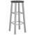 vidaXL bárszék fekete üléssel és ezüst fém vázzal