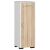 Akord FIN S30 white and sonoma oak bathroom cabinet with closed door